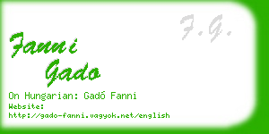 fanni gado business card